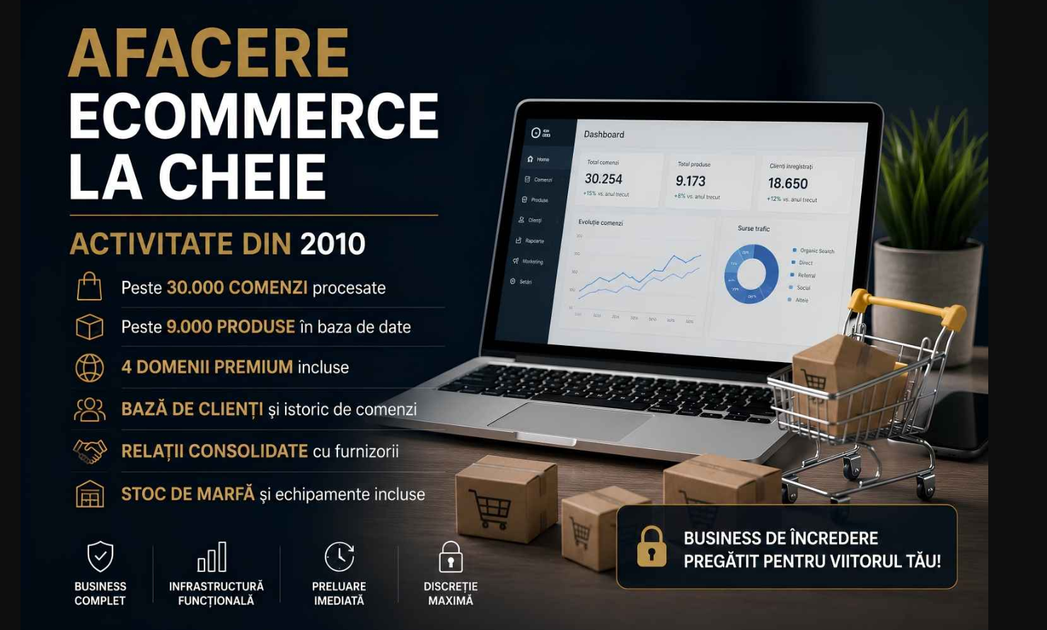 Afacere eCommerce la cheie | Activitate din 2010